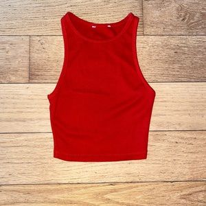 Crop top halter tank